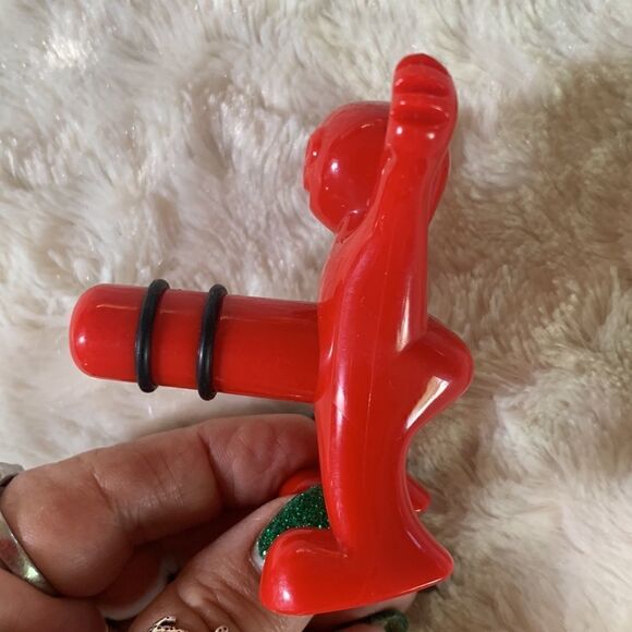 Happy Red Fellow Plastic Wine Bottle Stopper Cork - Picture 5 of 7
